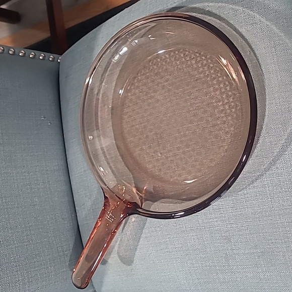 Corningware Kitchen Vintage Visions Corning Pyrex France Amber Glass Skillet Fry Pan Waffle